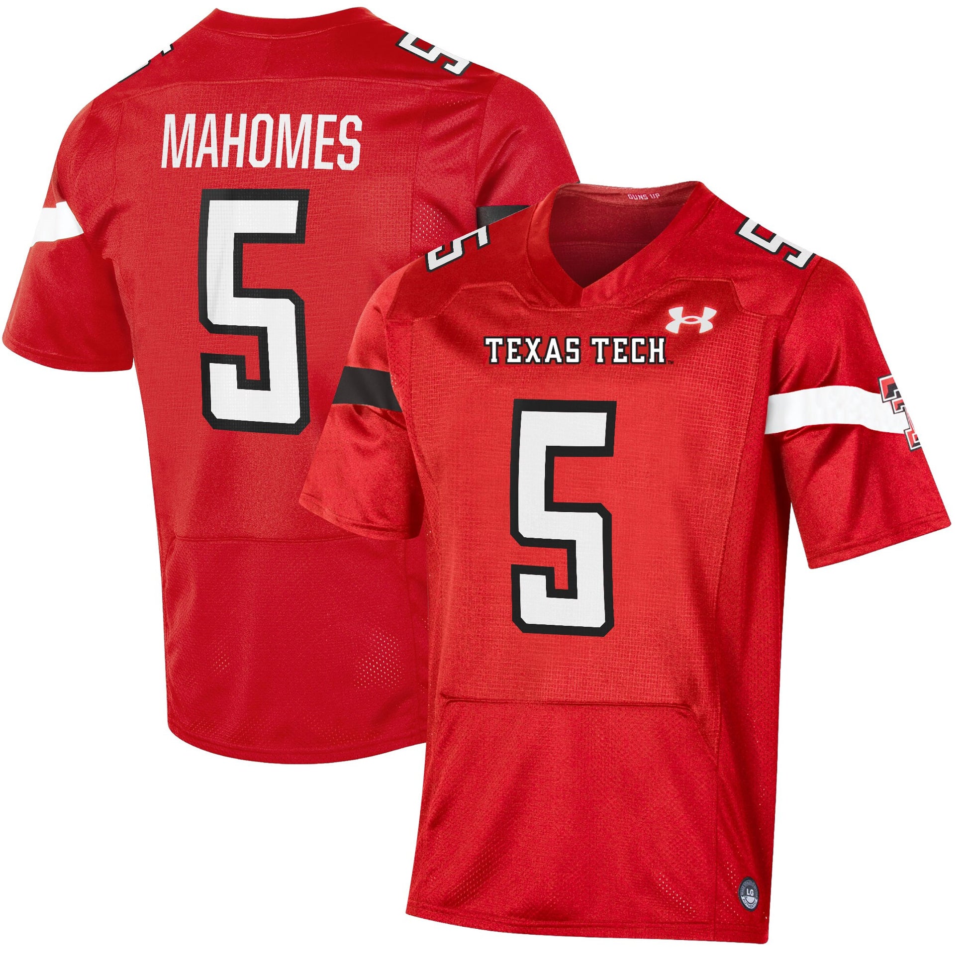Patrick Mahomes Under Armour Texas Tech Red Raiders red jersey