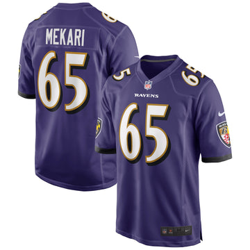 Patrick Mekari Baltimore Ravens purple Game jersey