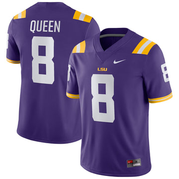 Patrick Queen LSU Tigers purple jersey