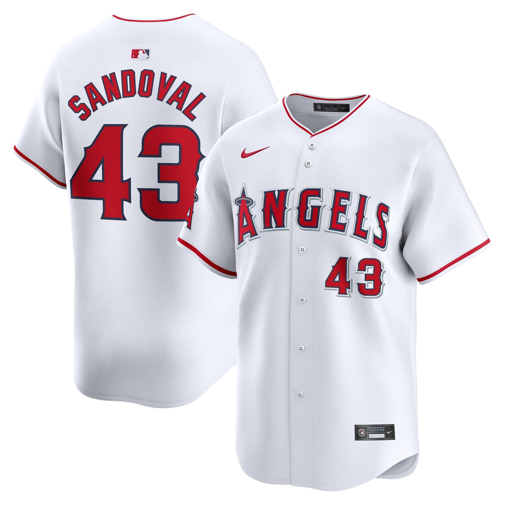 Patrick Sandoval Los Angeles Angels white Limited jersey