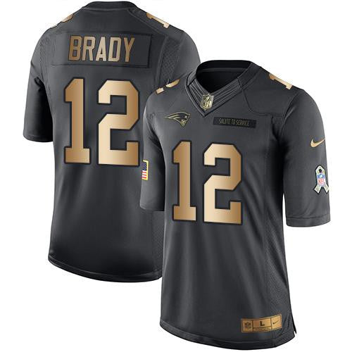 Tom Brady New England Patriots black Salute To Service jersey