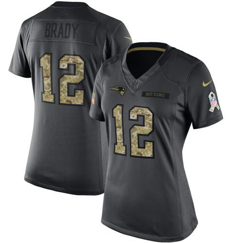 Tom Brady New England Patriots black Salute To Service jersey