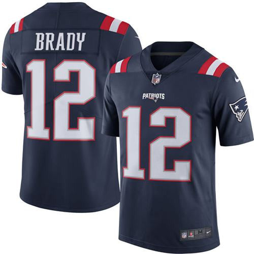 Tom Brady New England Patriots navy Limited jersey