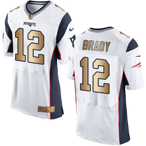 Tom Brady New England Patriots white Elite jersey
