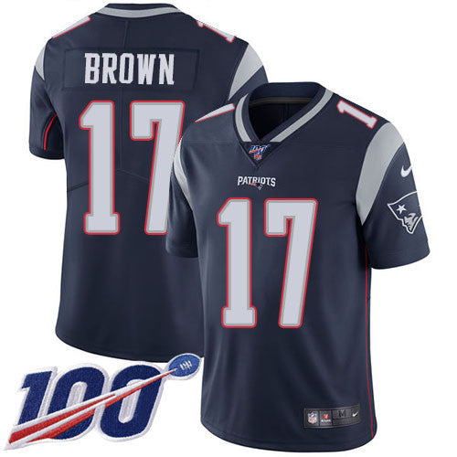 Antonio Brown New England Patriots navy Vapor jersey