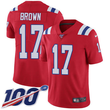 Antonio Brown New England Patriots red Vapor jersey