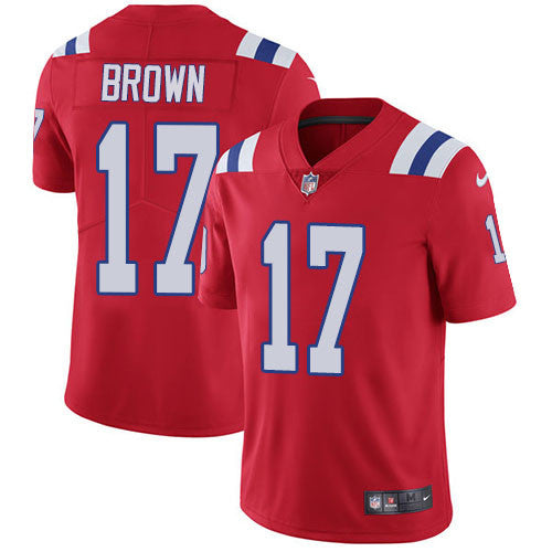 Antonio Brown New England Patriots red Vapor jersey