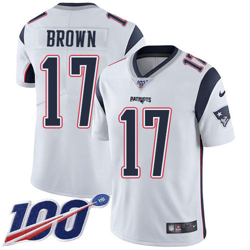 Antonio Brown New England Patriots white Vapor jersey