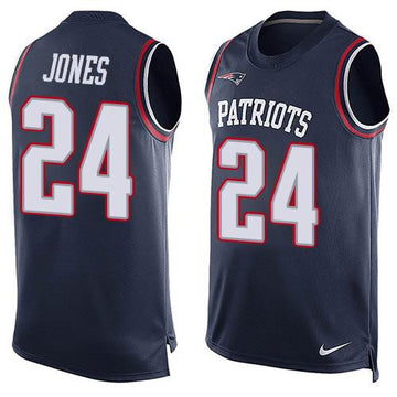 Cyrus Jones New England Patriots navy Limited jersey