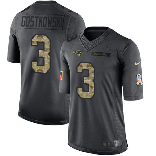 Stephen Gostkowski New England Patriots black Salute To Service jersey