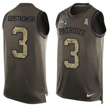 Stephen Gostkowski New England Patriots green Salute To Service jersey