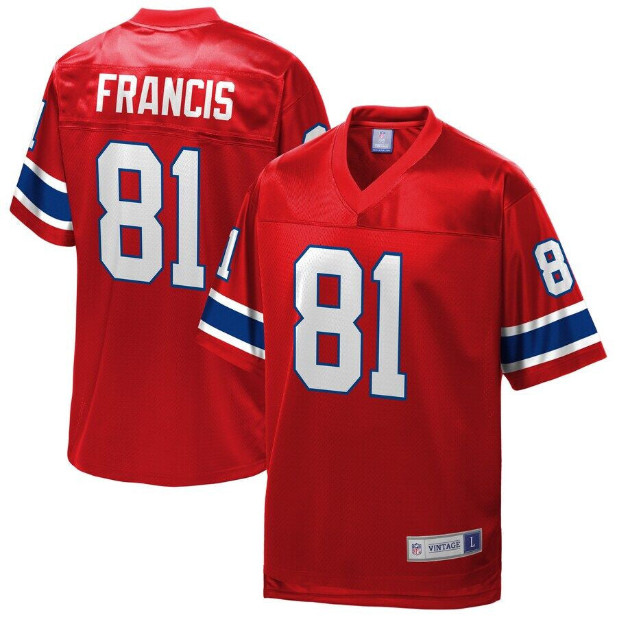 Russ Francis New England Patriots red Pro Line jersey