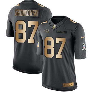Rob Gronkowski New England Patriots black Salute To Service jersey