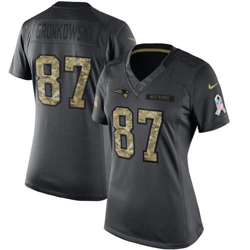 Rob Gronkowski New England Patriots black Salute To Service jersey