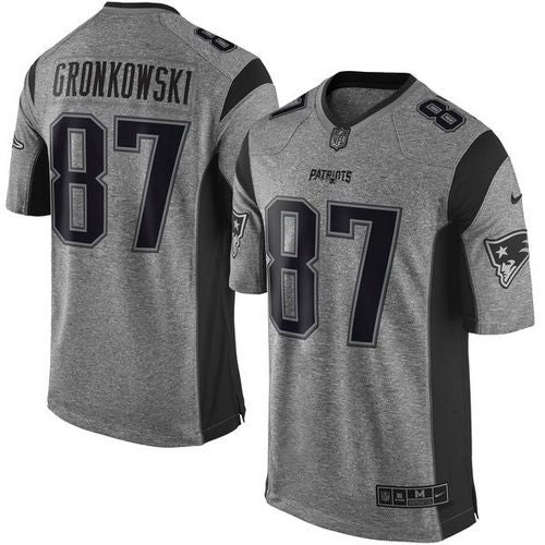 Rob Gronkowski New England Patriots gray Limited jersey