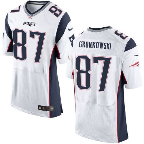 Rob Gronkowski New England Patriots white Elite jersey