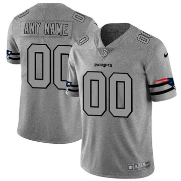 Custom New England Patriots gray Vapor jersey