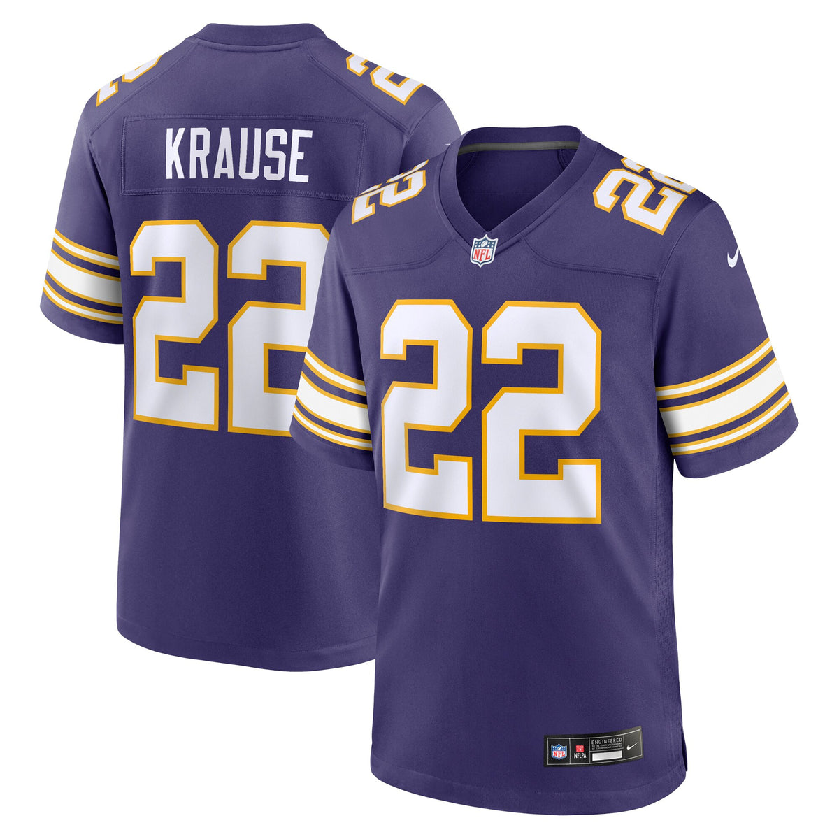 Paul Krause Minnesota Vikings purple Classic jersey