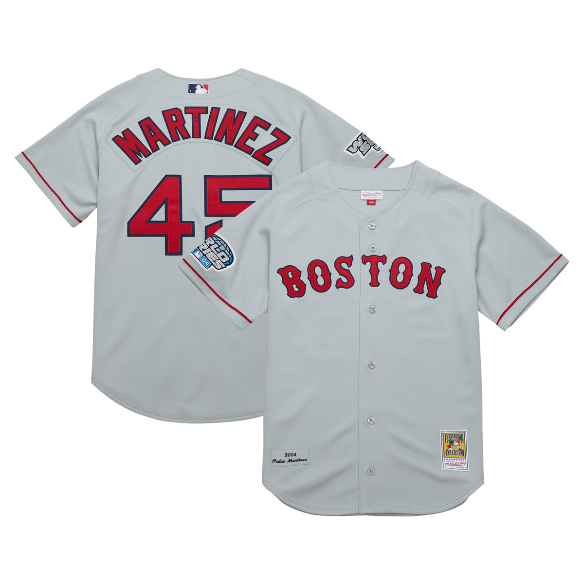 Pedro Martinez Boston Red Sox gray Throwback jersey