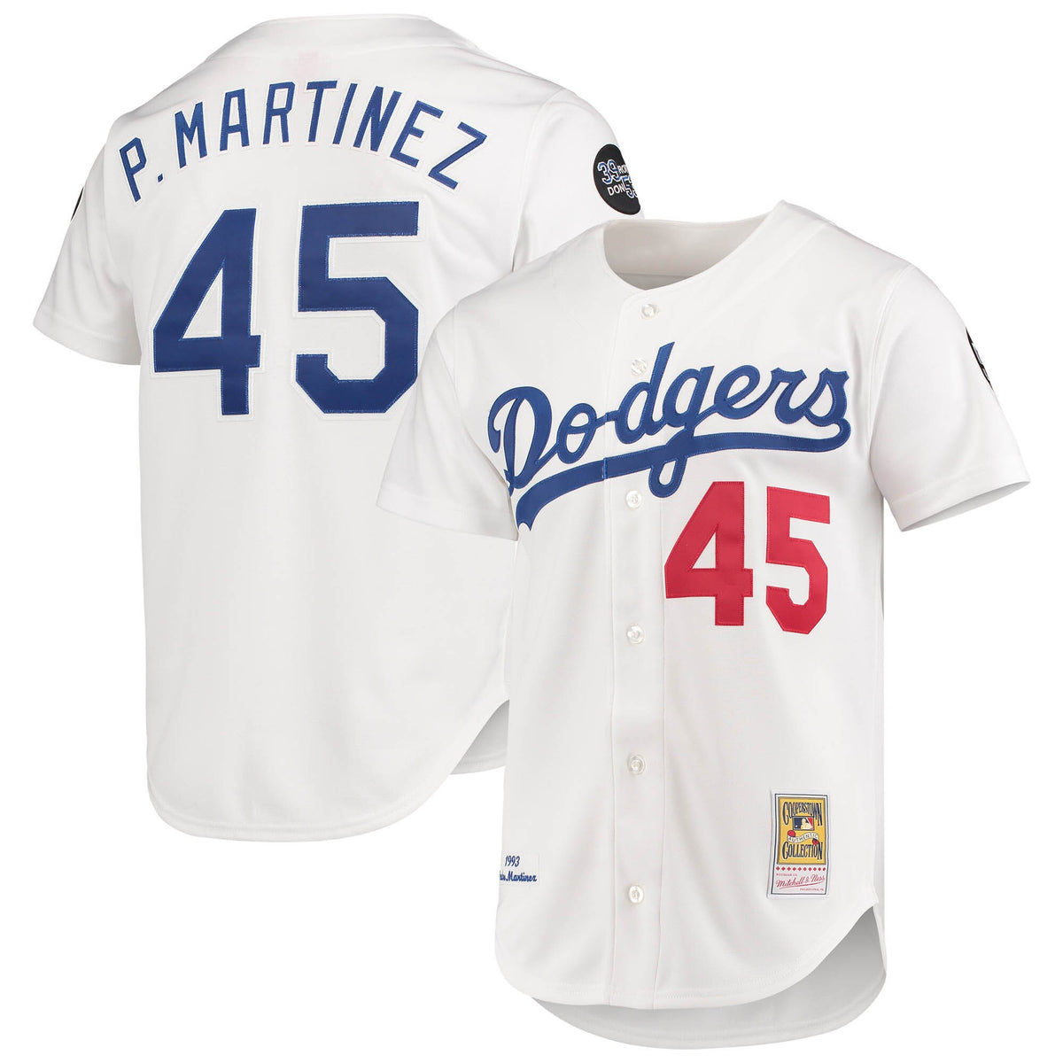 Pedro Martinez Los Angeles Dodgers white Cooperstown jersey