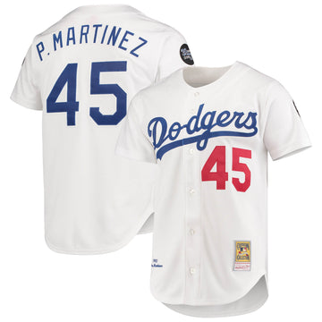 Pedro Martinez Los Angeles Dodgers white Cooperstown jersey