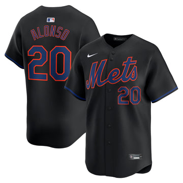 Pete Alonso New York Mets black Limited jersey
