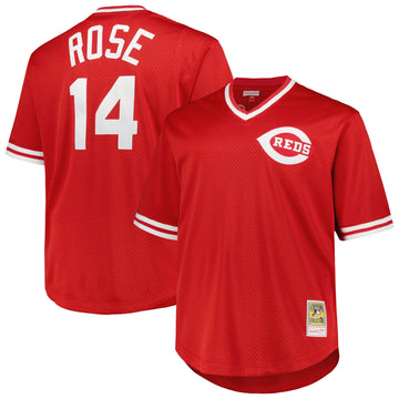 Pete Rose Cincinnati Reds red Cooperstown jersey