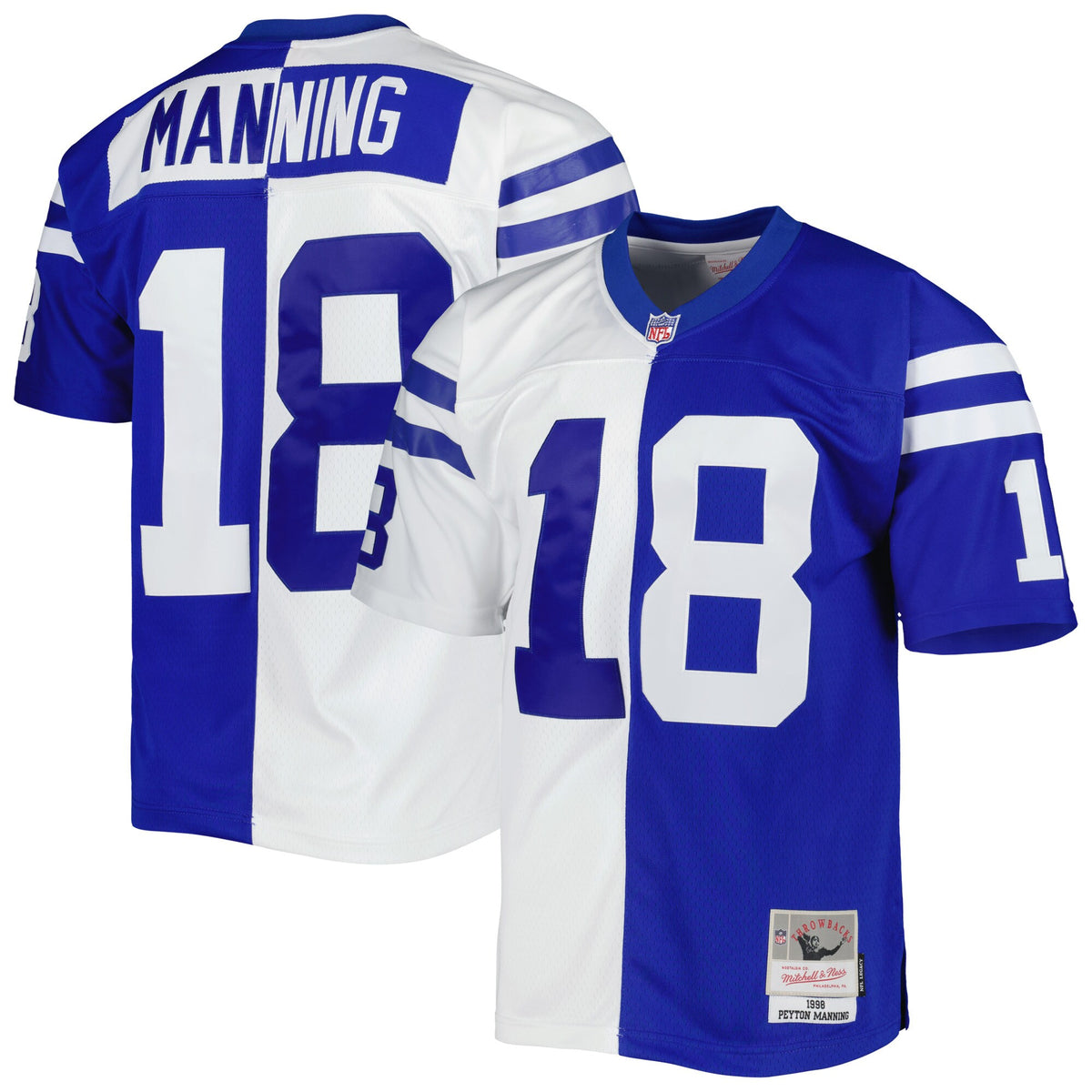 Peyton Manning Indianapolis Colts royal Split jersey