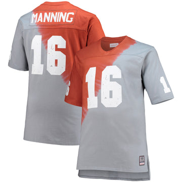 Peyton Manning Name Number Tie-dye V-neck T-shirt Tennessee Tennessee Volunteers orange jersey