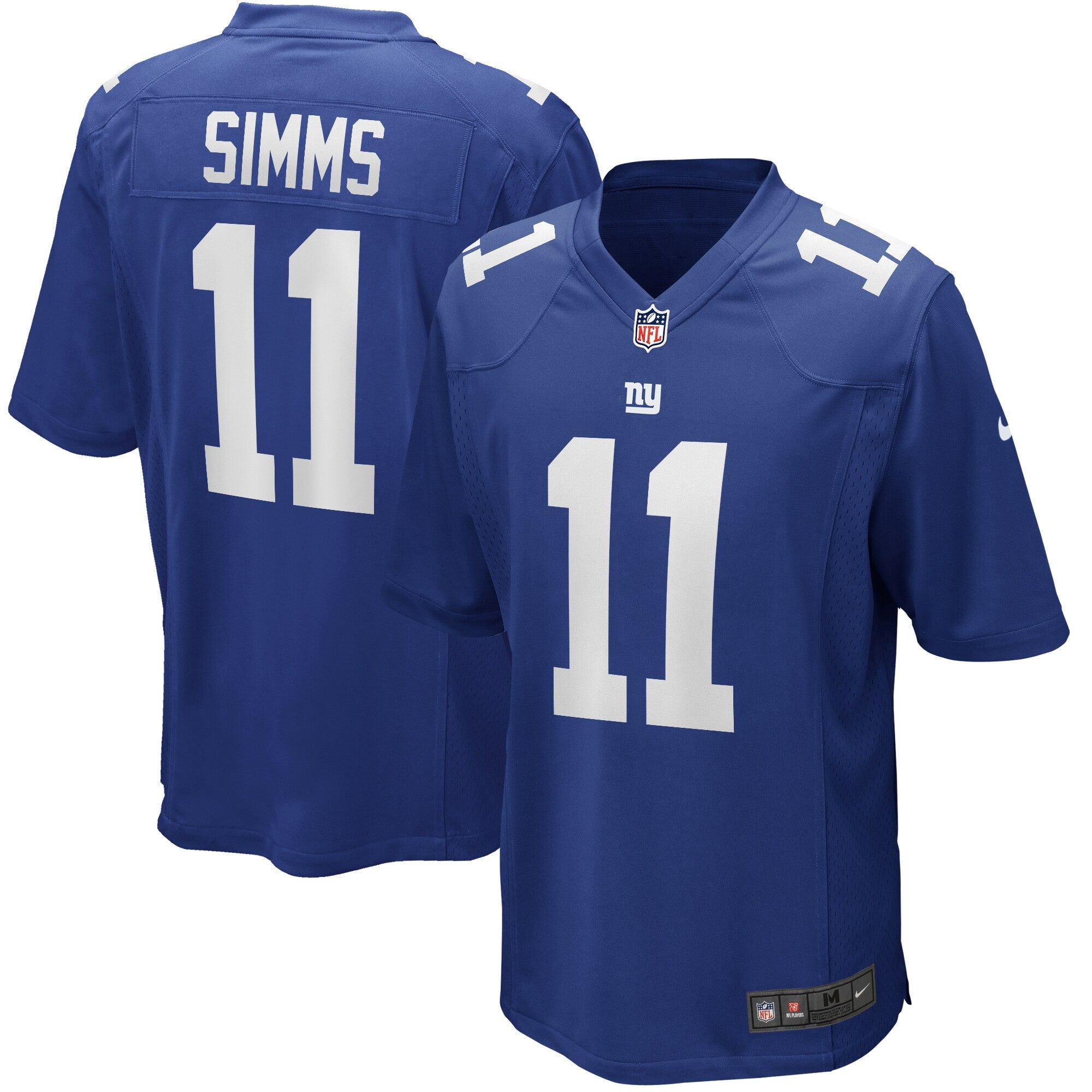Phil Simms New York Giants royal Game jersey