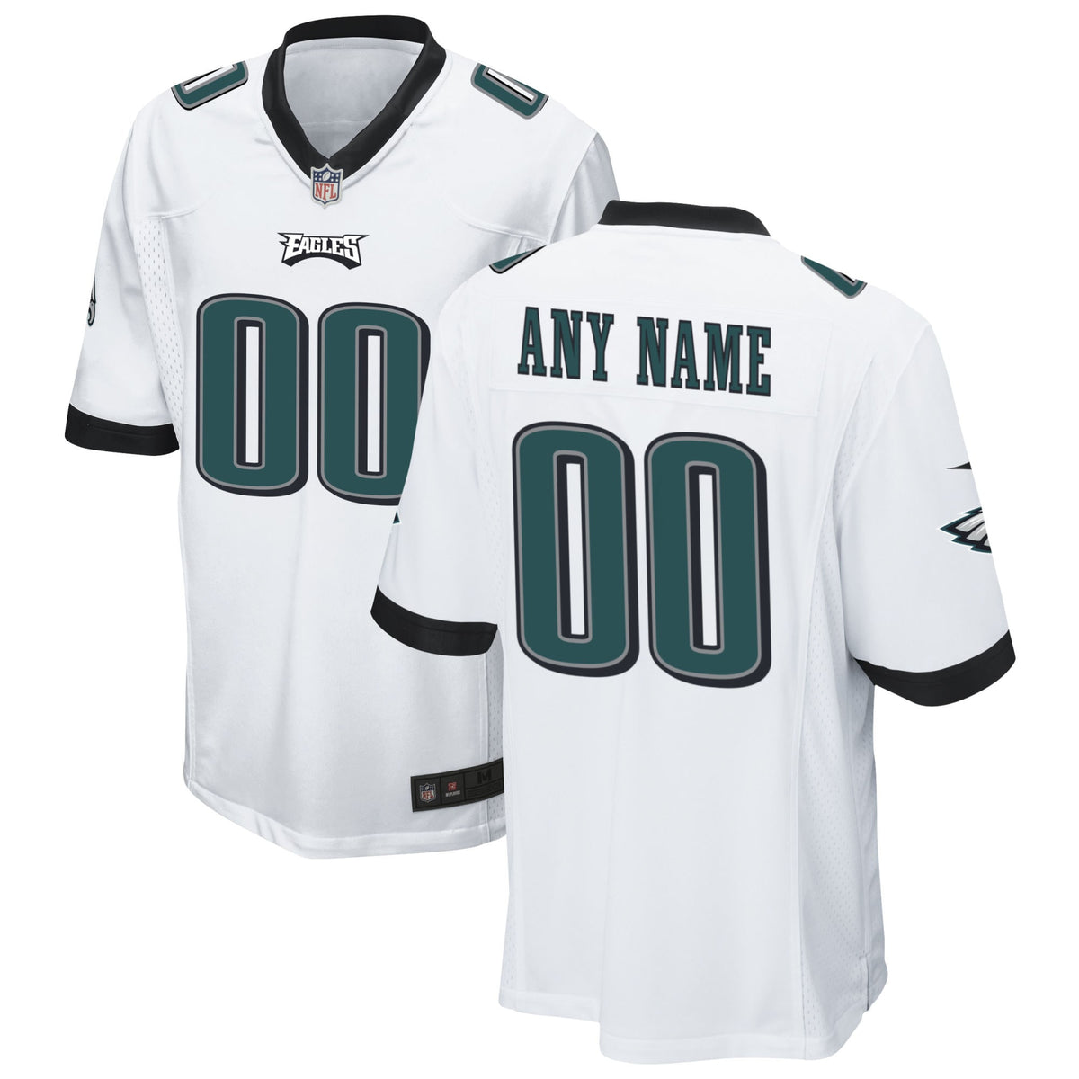 Custom Philadelphia Eagles white jersey