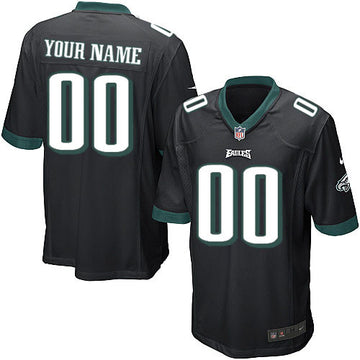 Custom Philadelphia Eagles black Game jersey