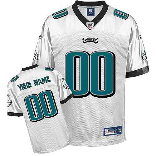 Custom Philadelphia Eagles white jersey