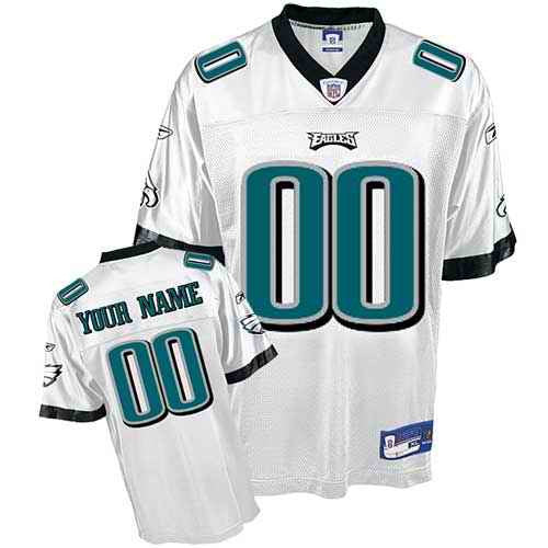 Custom Philadelphia Eagles white jersey
