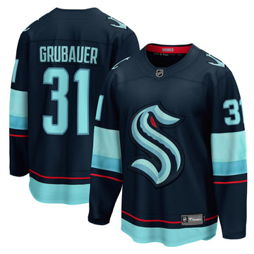Philipp Grubauer Seattle Kraken navy Home jersey