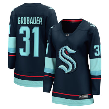Philipp Grubauer Seattle Kraken navy Home jersey