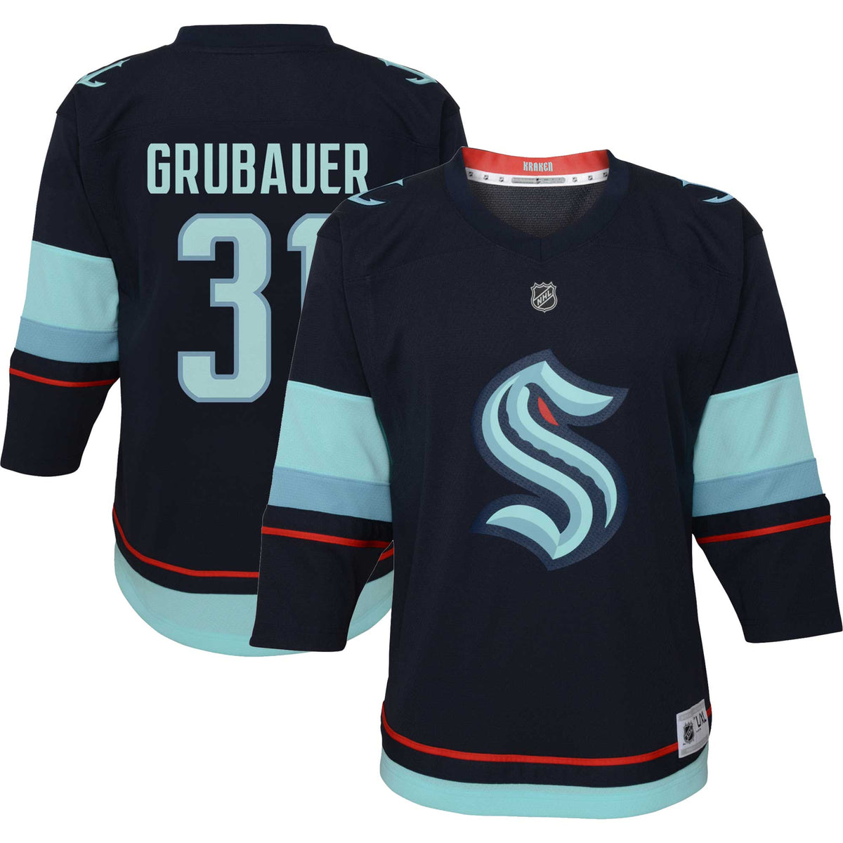 Philipp Grubauer Seattle Kraken blue Home jersey
