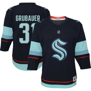 Philipp Grubauer Seattle Kraken blue Home jersey