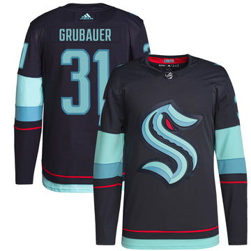 Philipp Grubauer Seattle Kraken navy Home jersey