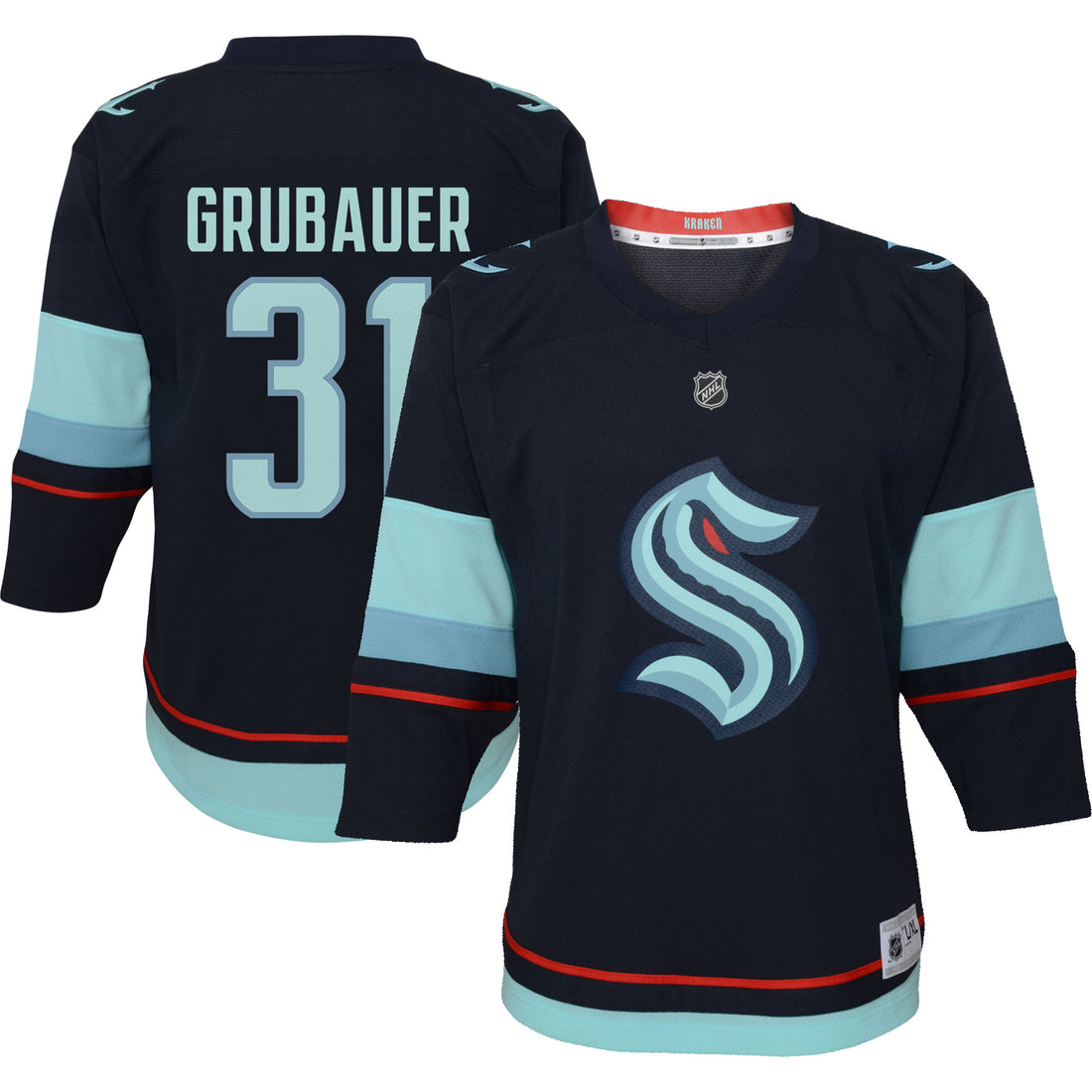 Philipp Grubauer Seattle Kraken blue Home jersey