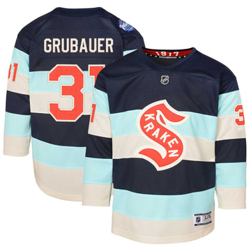 Philipp Grubauer Preschool Seattle Kraken blue Winter Classic jersey