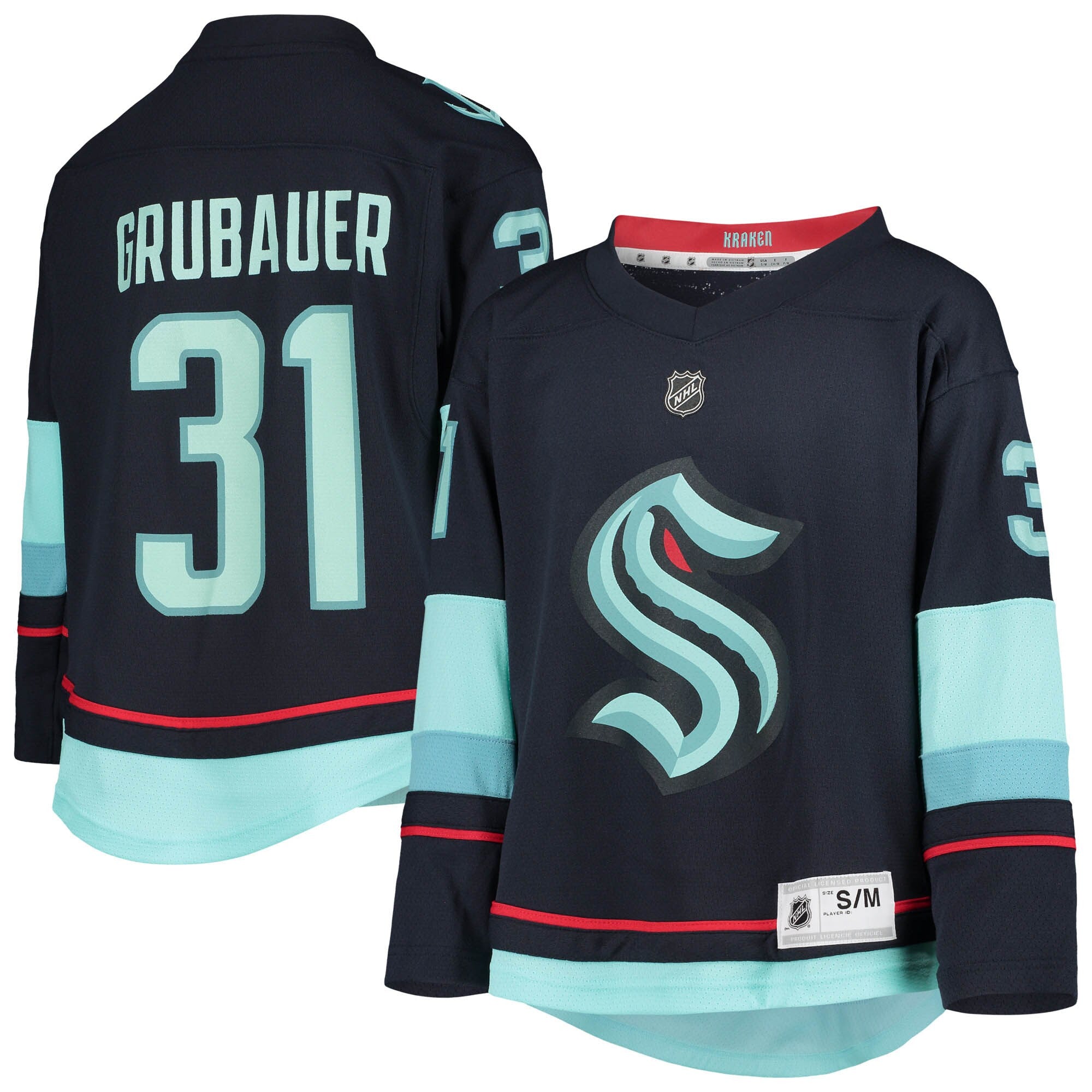 Philipp Grubauer Seattle Kraken blue Home jersey