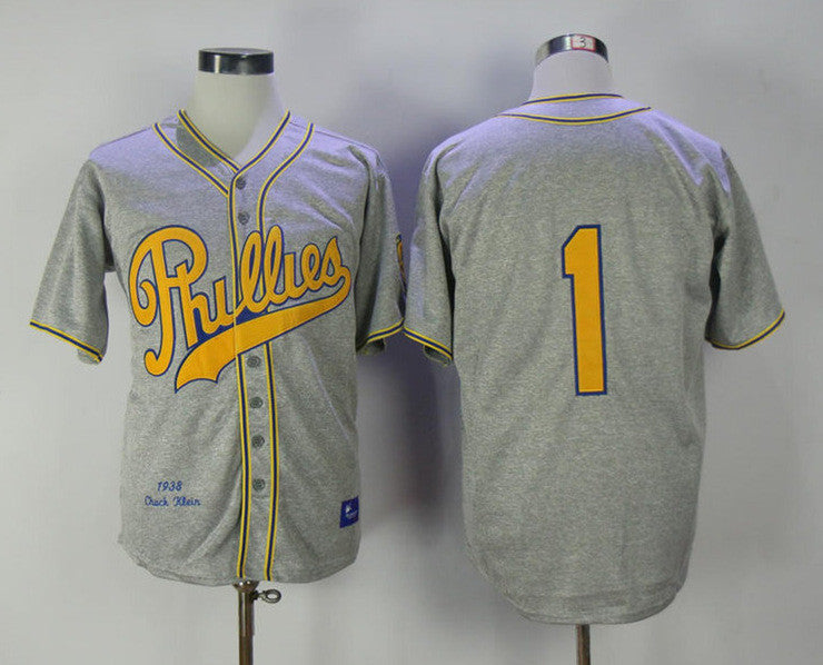 Chuck Klein Philadelphia Phillies gray Throwback jersey