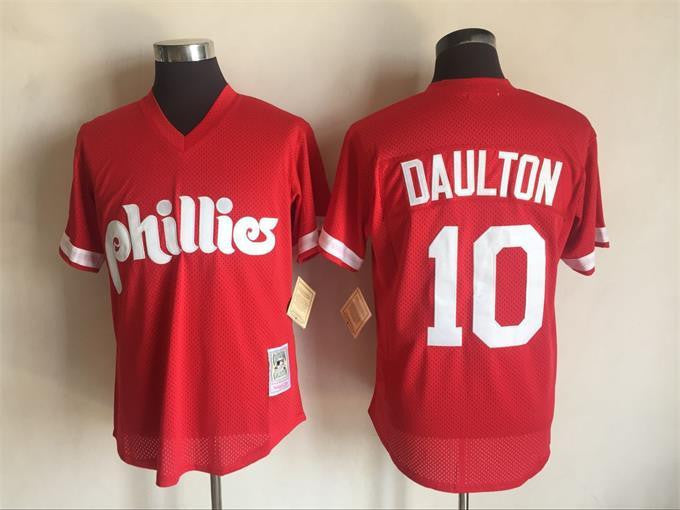 Darren Daulton Philadelphia Phillies red Cooperstown jersey