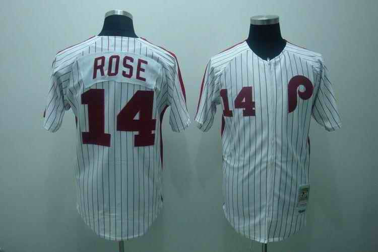 Rose Philadelphia Phillies white jersey