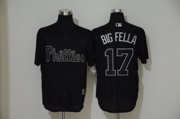 Rhys Hoskins Fella Philadelphia Phillies black jersey