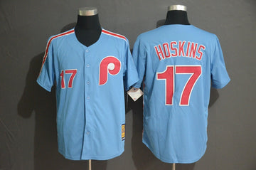 Rhys Hoskins Philadelphia Phillies blue Cooperstown jersey