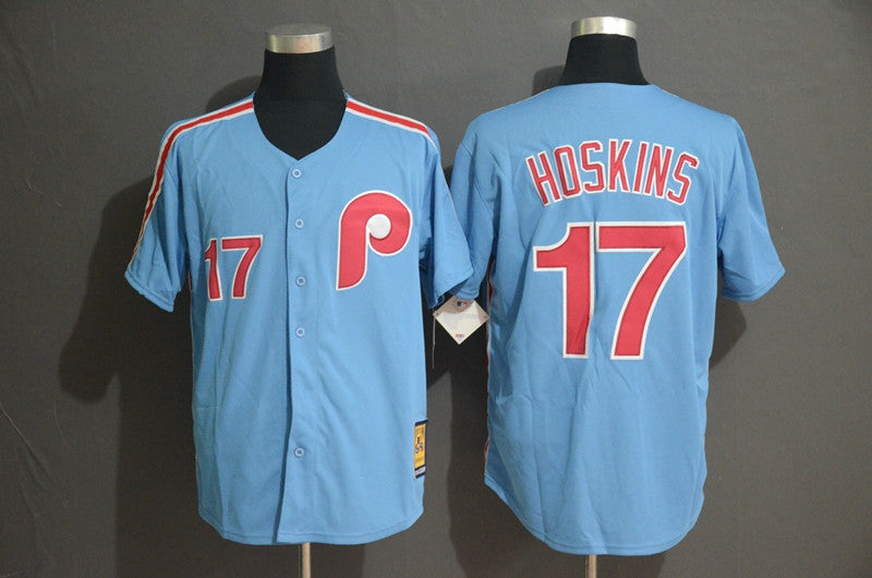 Rhys Hoskins Philadelphia Phillies blue Cooperstown jersey
