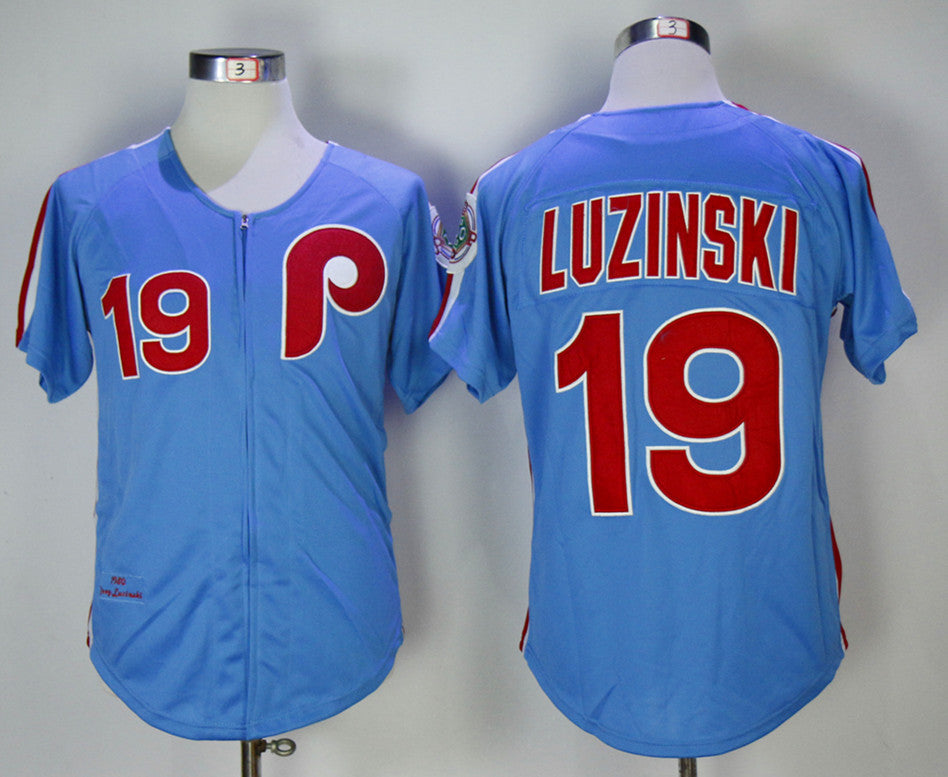 Greg Luzinski Philadelphia Phillies blue jersey