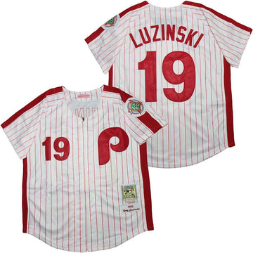 Greg Luzinski Philadelphia Phillies white Cooperstown jersey